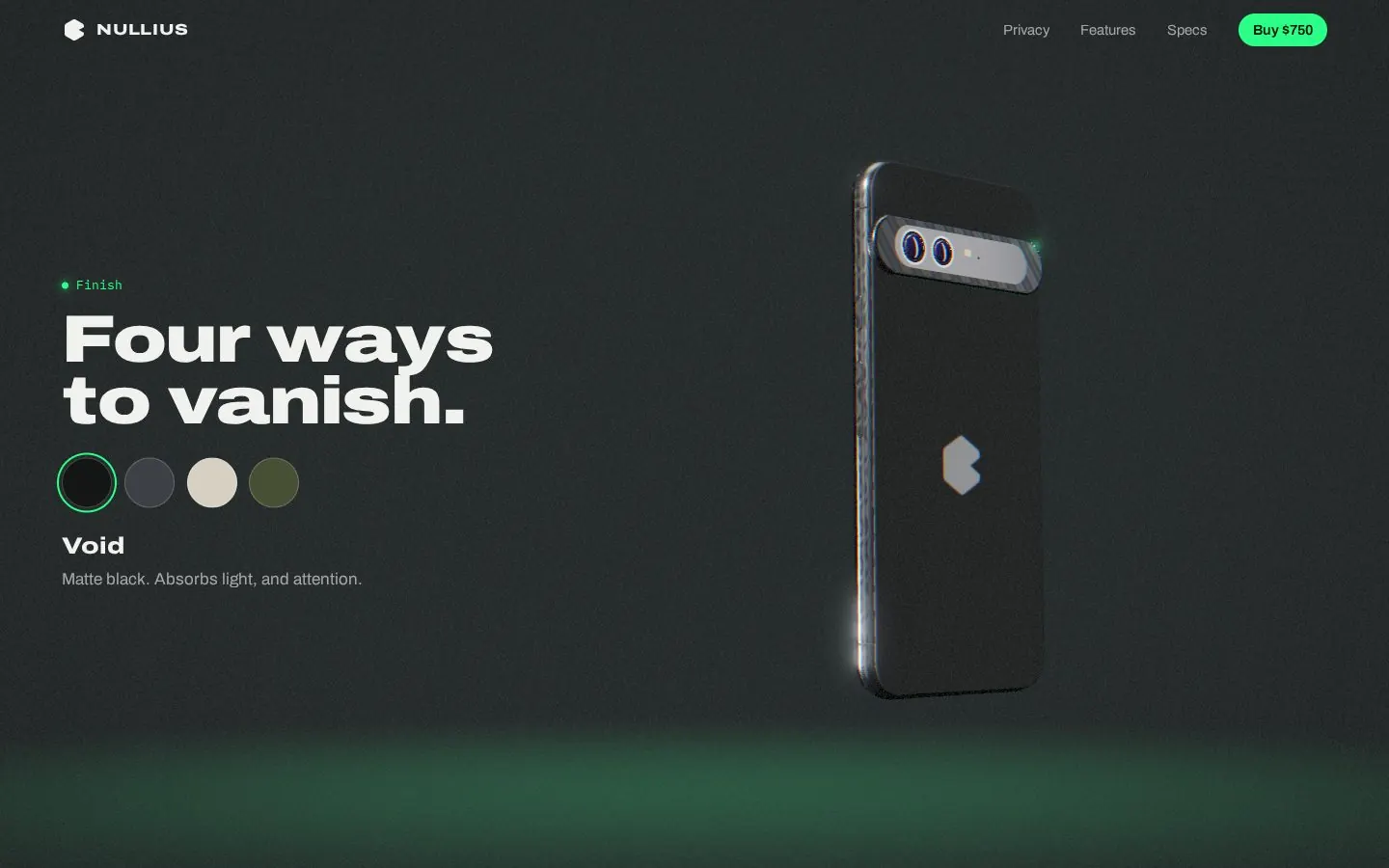 Nullius website screenshot 4