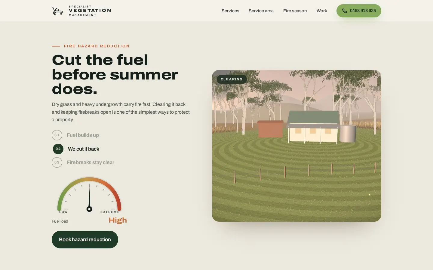 Specialist Vegetation Management website screenshot 3
